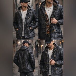 Vintage G-III Global Identity Leather Jacket Men’s Medium Black Made in Korea